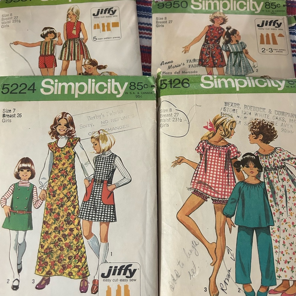 Simplicity Jiffy Girls' Dress Patterns
